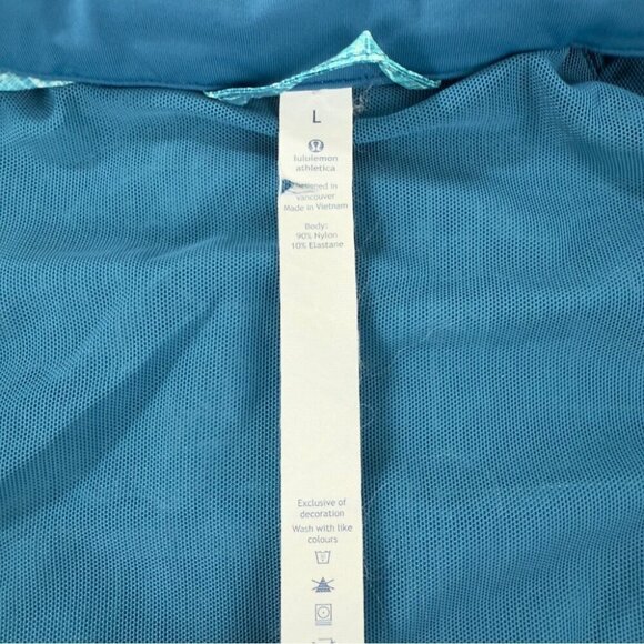 Lululemon Women' Sz Large Blue Windbreaker City of Vancouver Map Lightweight Run - Picture 2 of 13